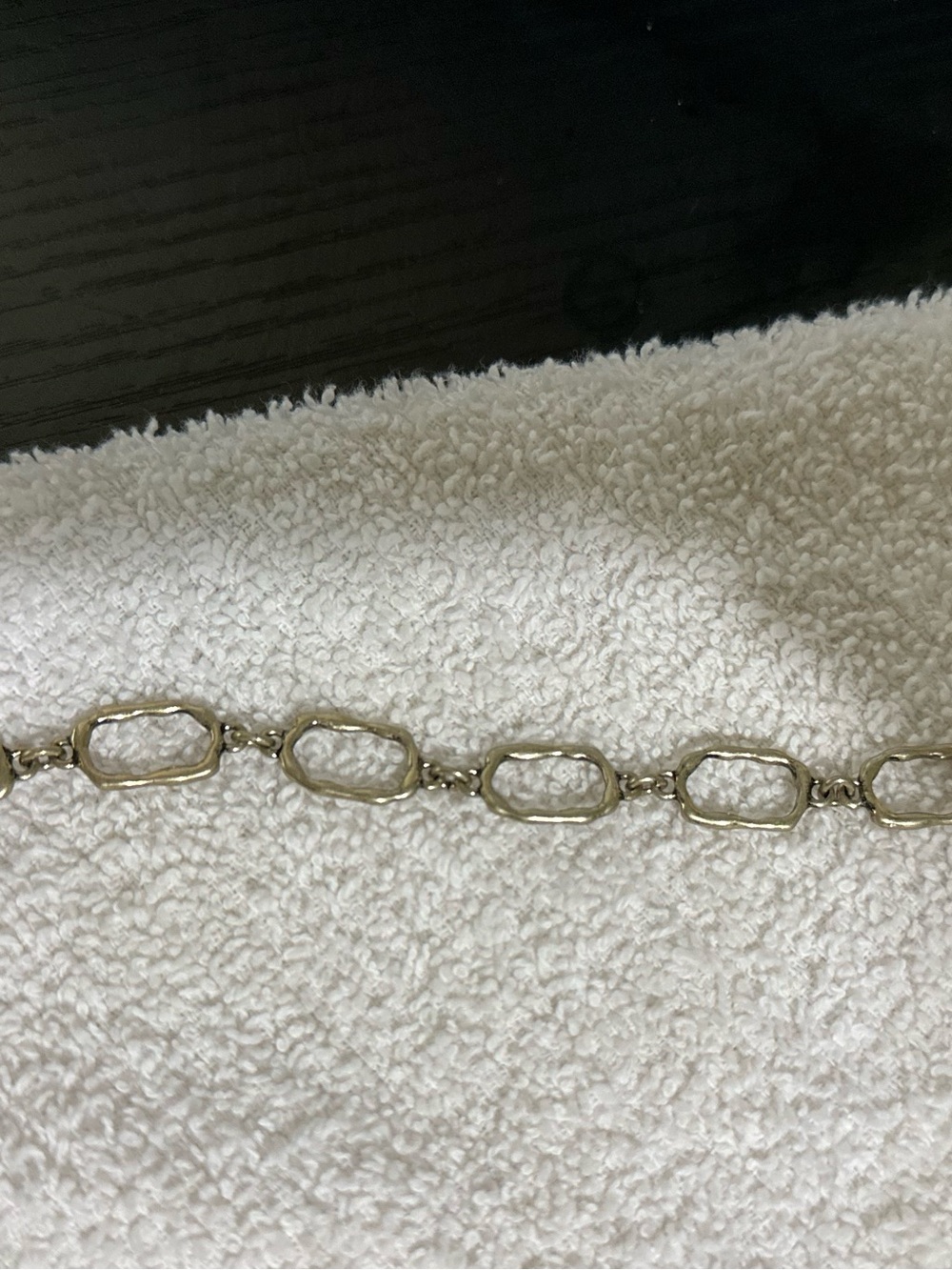 Gold-Tone Linked Oval Chain Bracelet for Women